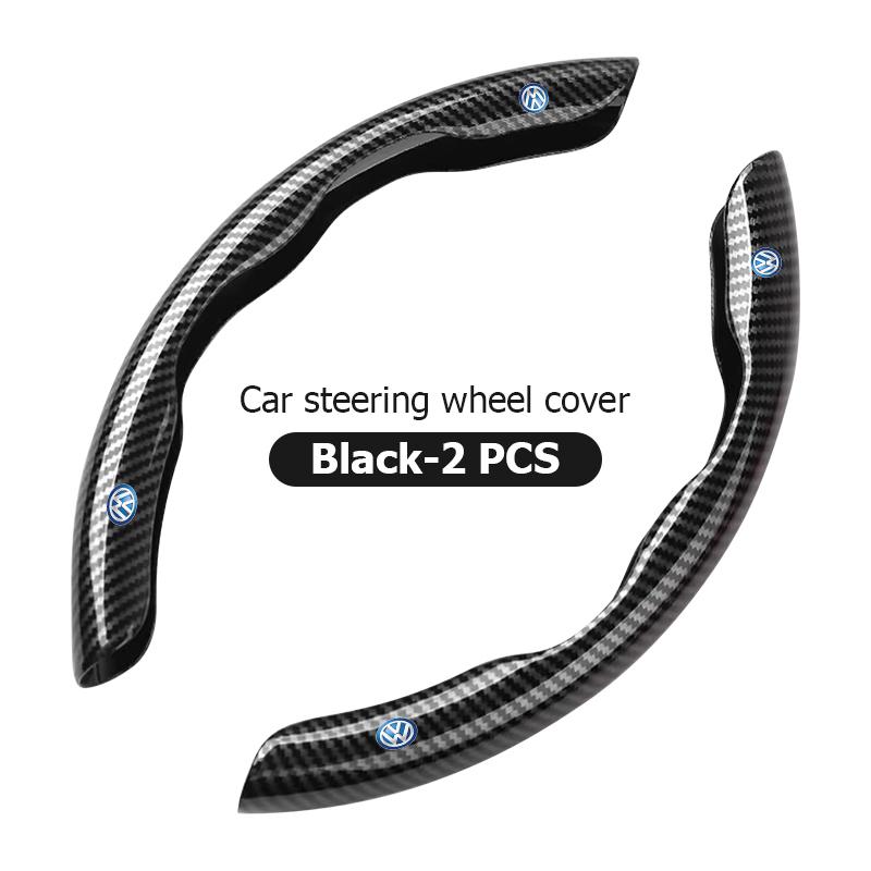 VFHJQ1 Half Pack Car Steering Wheel Non-slip Cover Auto Protector For Volkswagen VW Golf Jetta Passat Mk4 Mk5 Mk6 CC B5 B6 B7 Golf 4