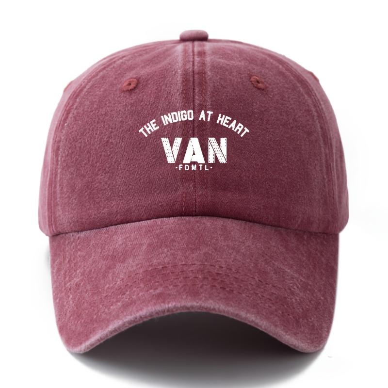 

A Unisex Fashionable and Versatile Printed Letter VAN Baseball Cap Appropriate for Any Season One Size