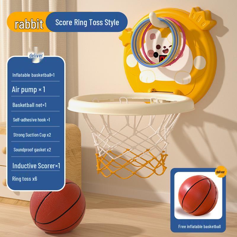 Foldable Indoor Basketball Hoop Toy for Kids - Scoring and Storage