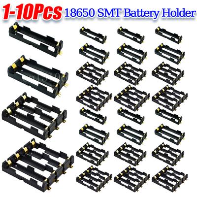1-5Pcs 18650 SMT Battery Holder 18650 SMD Battery Box with Bronze Pins Rechargeable Battery Holder Clip Storage Case Power Bank