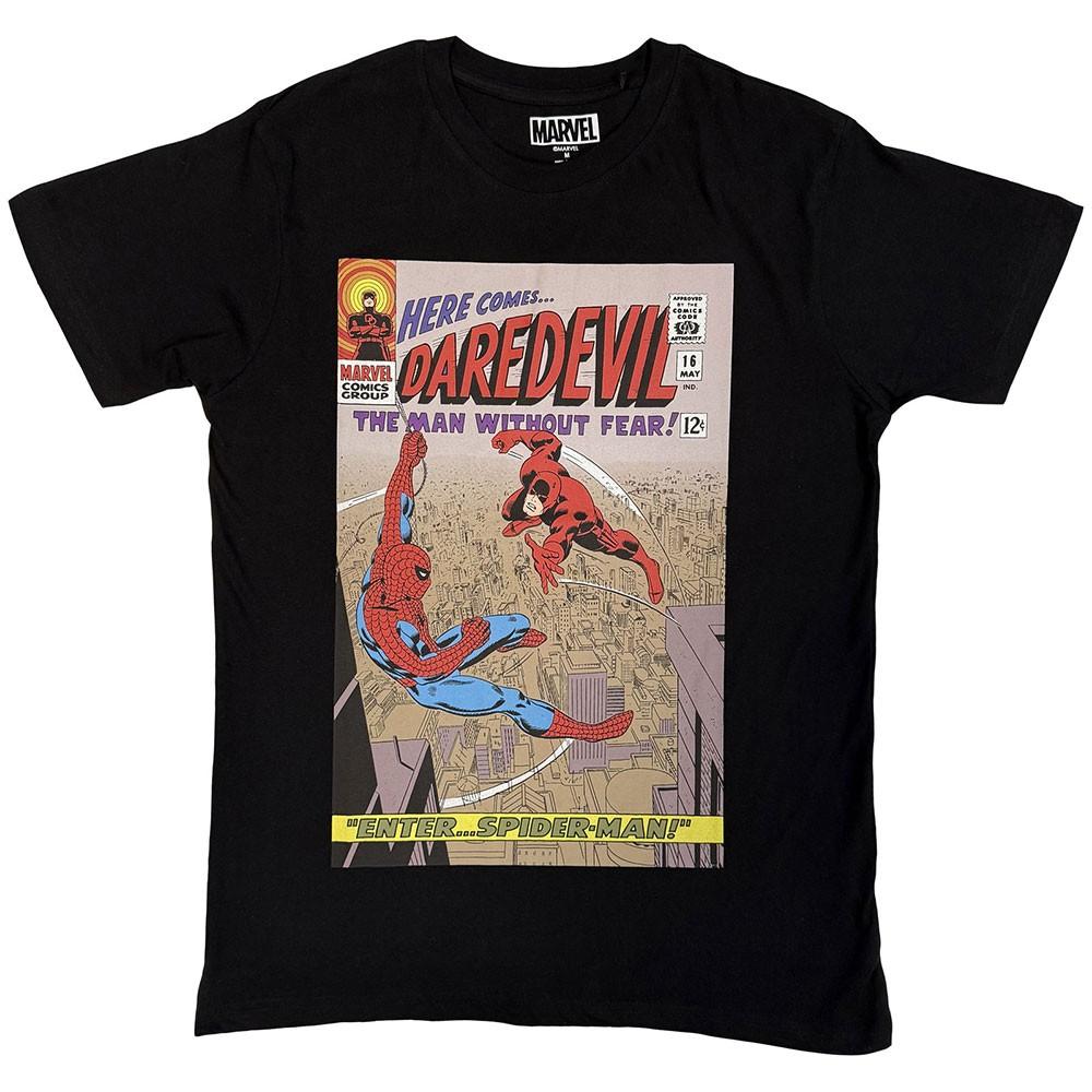 Marvel Comics Unisex T-Shirt: Daredevil Enter Spider-Man XX-Large / Black 3XL