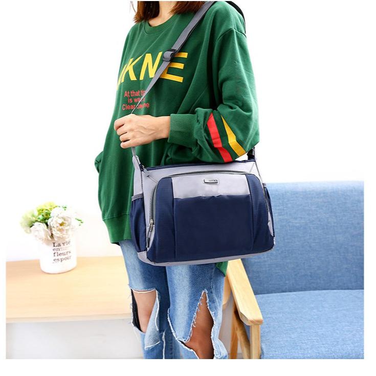 Naylon Su Geçirmez Unisex Omuz Çantası Spor Çantası Çapraz Askılı Çanta 32*10*22cm