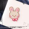 Embroidery Love  Cartoon Cute Rabbit Patch Sticker Embroidery Clothing Accessories Letter Badge Cloth Sticker