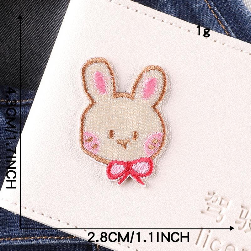 Embroidery Love  Cartoon Cute Rabbit Patch Sticker Embroidery Clothing Accessories Letter Badge Cloth Sticker