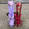 50pcs Single Flower Flower Packaging Bag Heart Shape Rose Packing Sleeve Bag  Valentine's Day