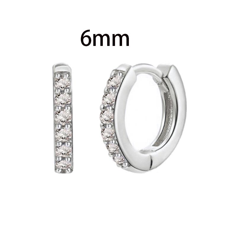 New Design Stainless Steel Cubic Zirconia Small Hoop Earrings For Women Punk Blue Huggie Thin Cartilage Earring Piercing Jewelry
