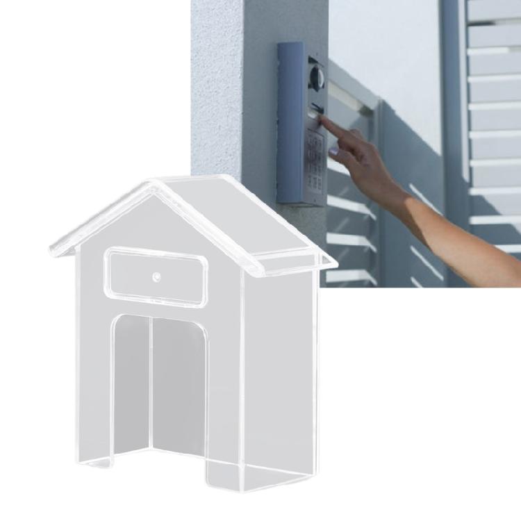 Wireless Doorbell Rain Cover Protective Box Door Bells Rings Waterproof Case Clear House Shape Doorbell Rain Cover