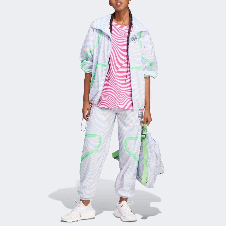 Adidas X Stella McCartney T Shirts Women's Pink Crew Neck Moderate Other IA1497