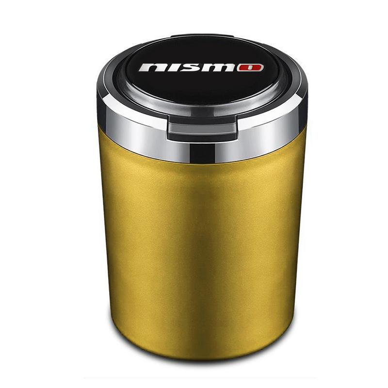 Car Ashtray with Lid Smell Proof Stainless Steel Blue Led Portable Ashtray Cup For Nismo Nissan Tiida Teana Skyline Juke X-trail