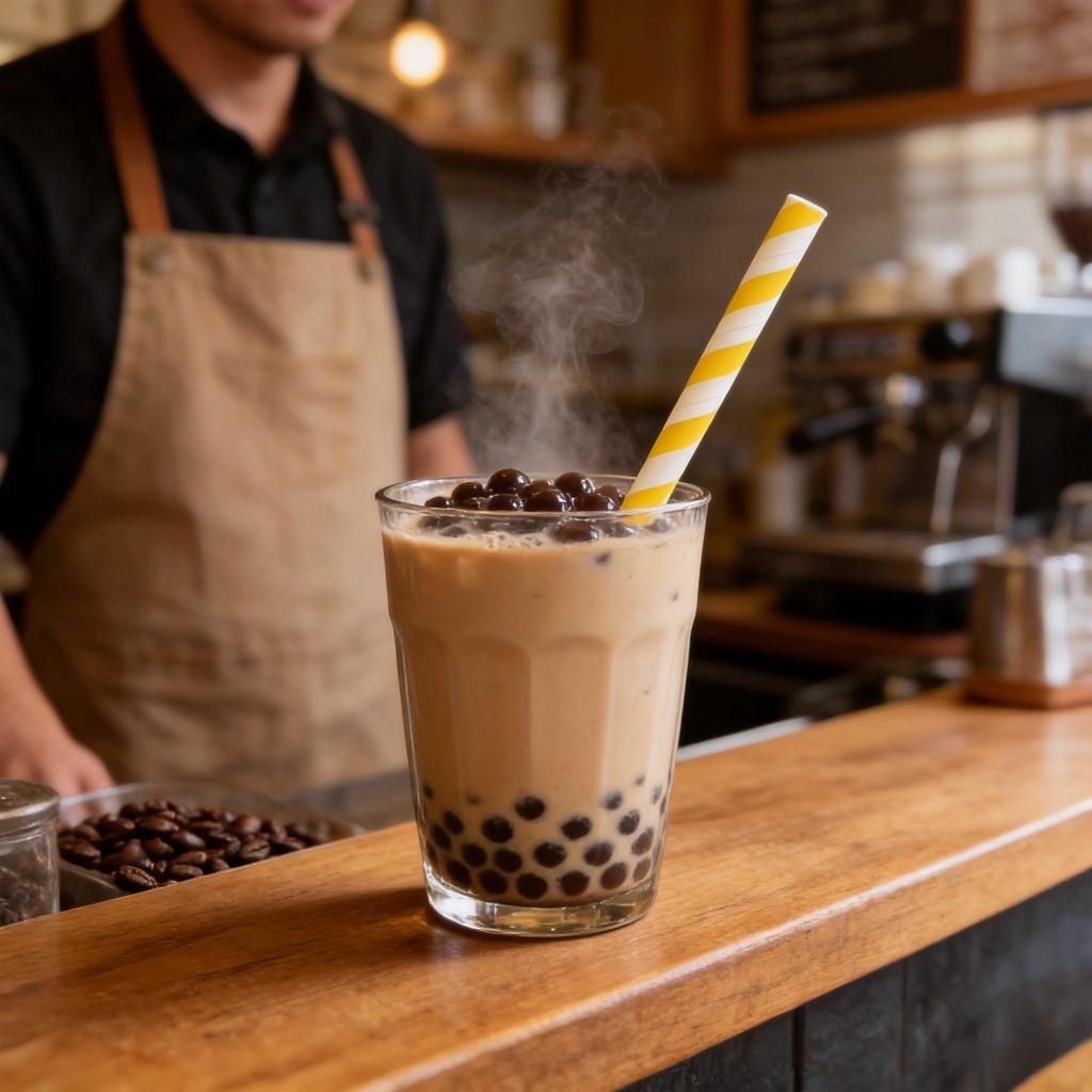 Paper Straws 12mm Degradable Largecapacity Bubble Tea Colorful Party Decor For Cafes