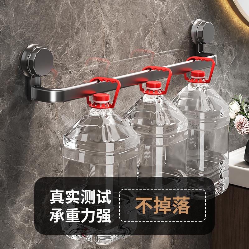 No punching suction cup towel bar easy to install toilet wall hanging rack bathroom towel hanging bar toilet storage