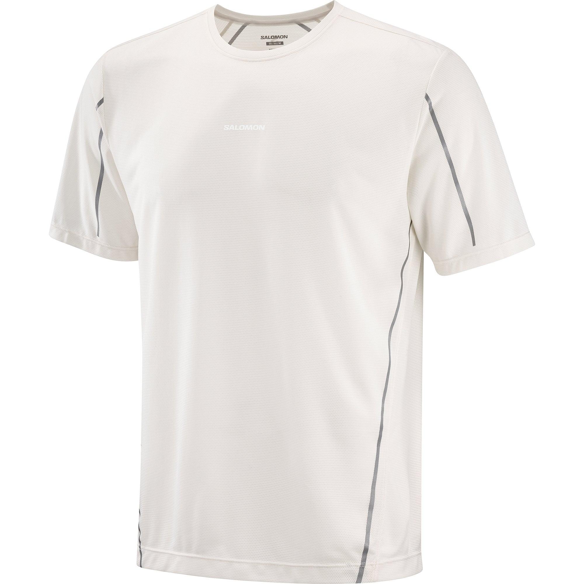 SALOMON T Shirts Men s Soft White Crew Neck Moderate Straight Fit C26604 S