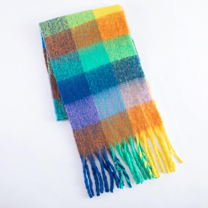 Women's European and American Style Long Fringe Mohair Scarf - Warm Autumn/Winter Shawl & Neck Warmer