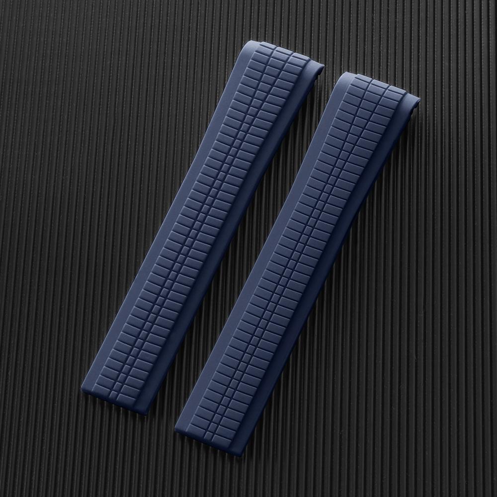 

21 мм Мягкий и эластичный силиконовый ремешок для часов Patek Philippe 5164A 5167A 5168A Grenade Aquanaut Series для мужчин 21mm синий