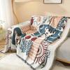 Sofa Cover Throw Blanket Plaid Blanekets For Nordic Ins Wind Summer Universal Beds Sofa Bed Decorative Boho Picnic With Tassel