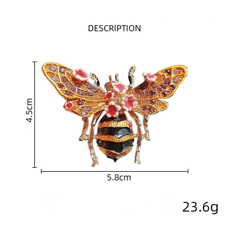 European and American Retro Namel Honey Brooch Female Decorative Accessories
