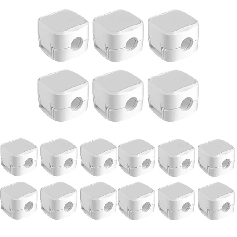 6//12/18pcs Magnetic Cable Organizers No-Drill Adhesive Cord Holders for Desk Car Sleek Charging Cable Management Clips
