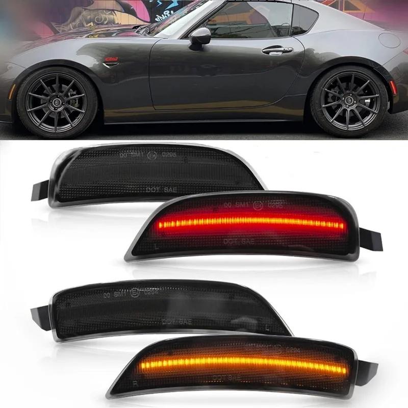 For 2016-2025 Mazda Miata MX-5 Clear Smoked LED Bumper Side Marker Light NA1J-51-5F0B NA1J-51-5E0B NA1J-51-5J0C,NA1J-51-5H0C