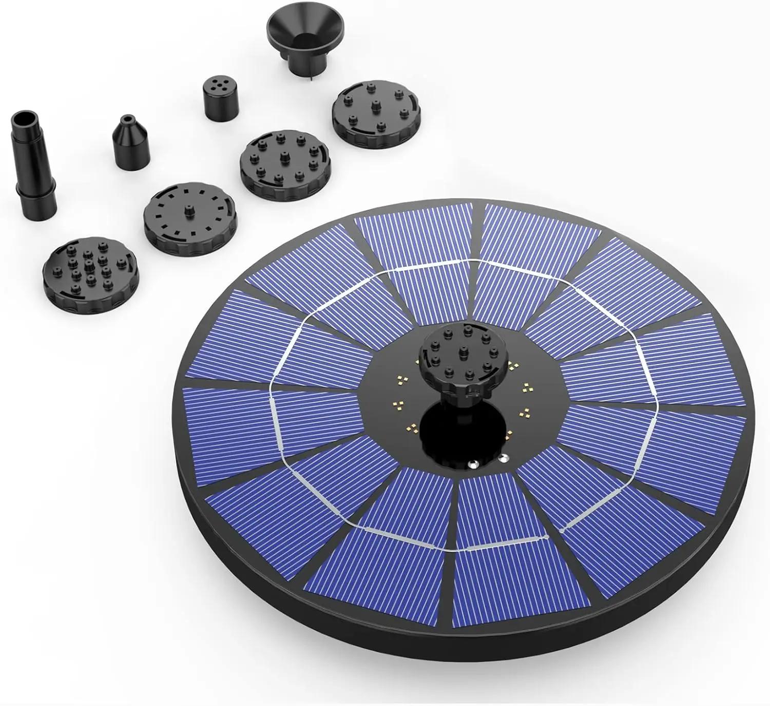

3,5 Вт Солнечный насос для фонтана Встроенный аккумулятор 1500 мАч Солнечный фонтан для птичьей поилки с 6 насадками Сад и Открытый воздух