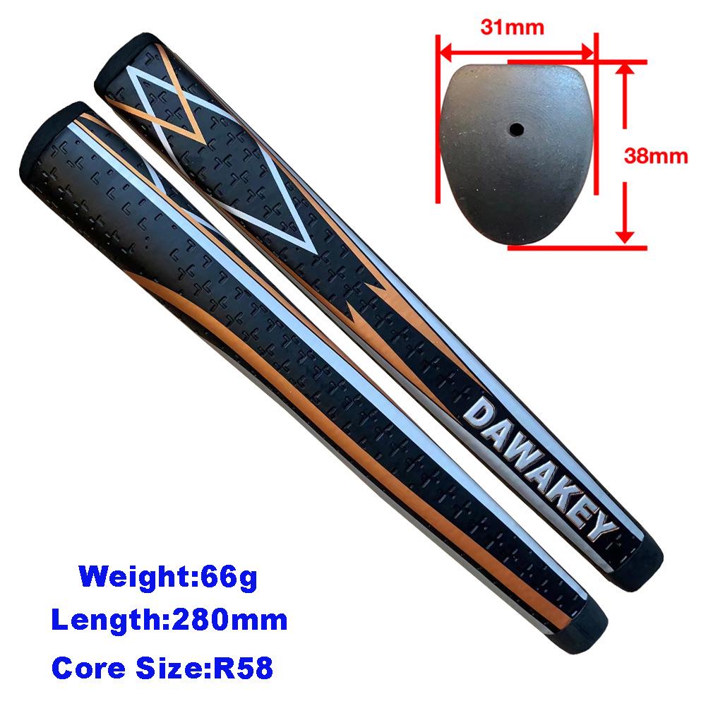 Customizable Large Lightweight Rocket Pattern Putter Grip with Personalized Logo золотой