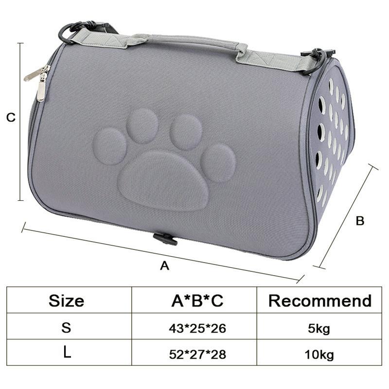 Pure Color Travel Pet Bag Carrier Cat Bag Breathable Folding Small Dog Outdoor Single shoulder Bag Pet Carrying