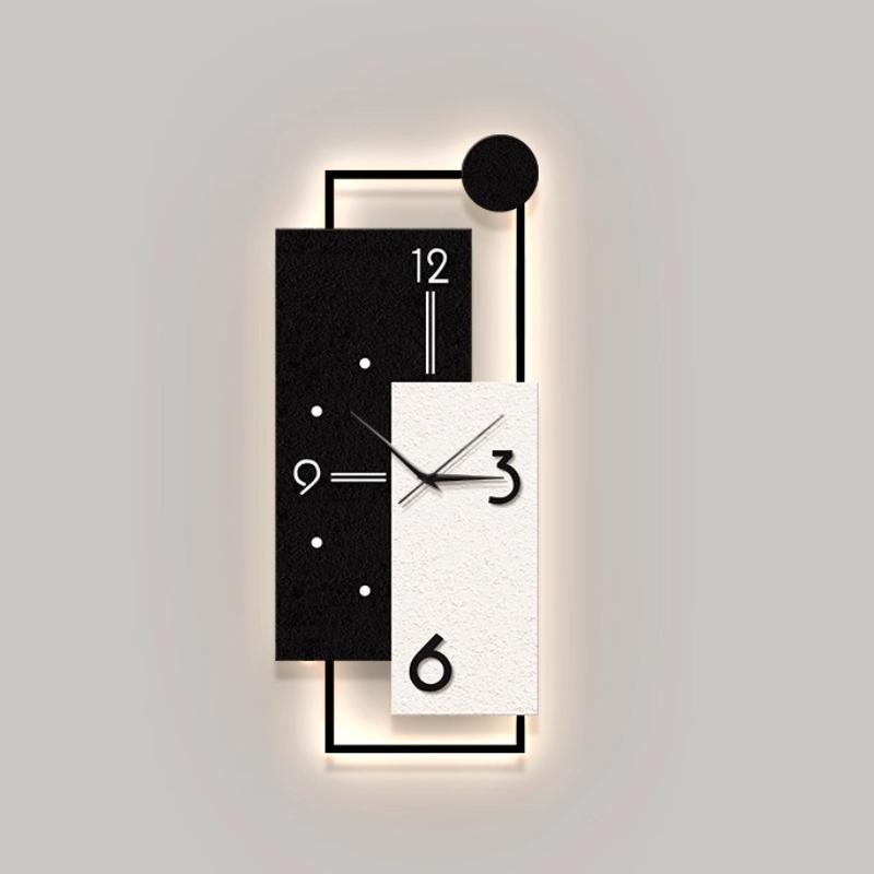 Luxury Living Room Wall Clock Restaurant Clock Mural Watch Room Decorations Corridor LED Mute Quartz Clock Home Decor Items