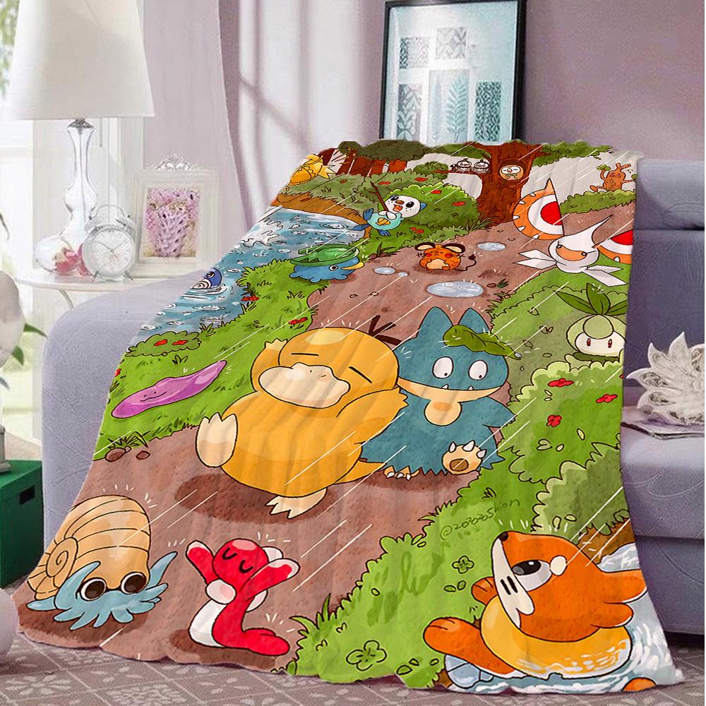 Haus und Dekoration Niedlich Mode Neu Überwurfdecken für Betten/Sofa P-Pokemons Decke für Camping Weihnachtsdecke Beste Geschenke