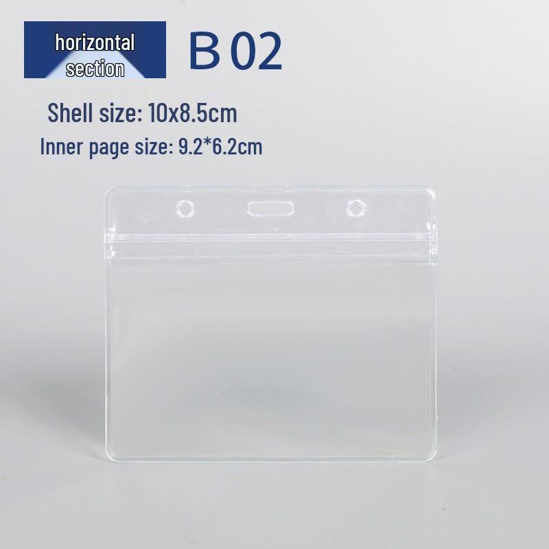 Large Transparent PVC ID Badge Holder with Lanyard for Work, Guest, Exhibition, and Conference