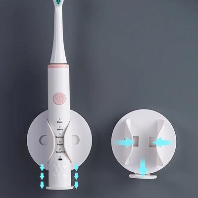 Portaspazzolino elettrico Supporto per montaggio a parete Supporto elastico Protezione per mantenere asciutto Base per spazzolino senza tracce Accessori per il bagno