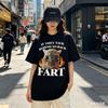 Vintage Cat Fart Funny Cat Meme Print Tee Shirt Women Clothing Fashion Short Sleeve Casual Women T Shirt Top Clothing