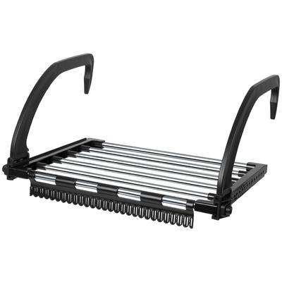 Stainless Steel Multi-function Folding Balcony Shoe Rack Radiator Clothes Rack