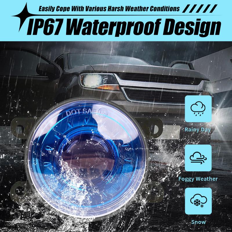 Proiectoare LED cu Angel Eye, Lumini de ceață, Lumini LED DRL pentru zi, Alb, Chihlimbar pentru Honda Nissan 33900-T0A-A01 H451SAJ100