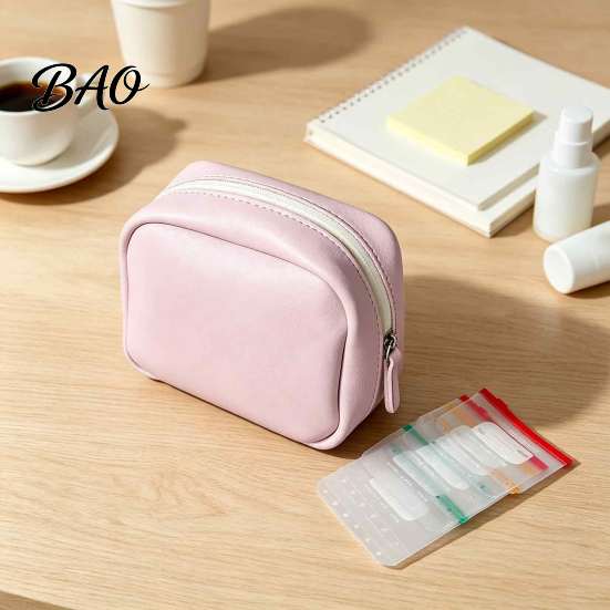 Weekly Pill Planner for Commuting A8 Waterproof Travel Organizer with 7/14 Zippered Pouches, Small Pouch Daily Supplement Travel, Portable Loose Leaf