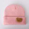Cute bear solid color wool hat women's new autumn and winter warm ear protection versatile knitted hat tide