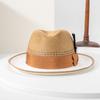 Elegant Raffia Panama Hat With Feather Detail Unisex Foldable Travel Accessory For Beach Party