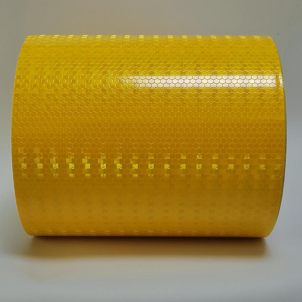 20cm*5m Reflective Tapes Bright Honeycomb Orange-Yellow Reflectors Strip Waterproof Adhesive High Reflection Stickers For Truck