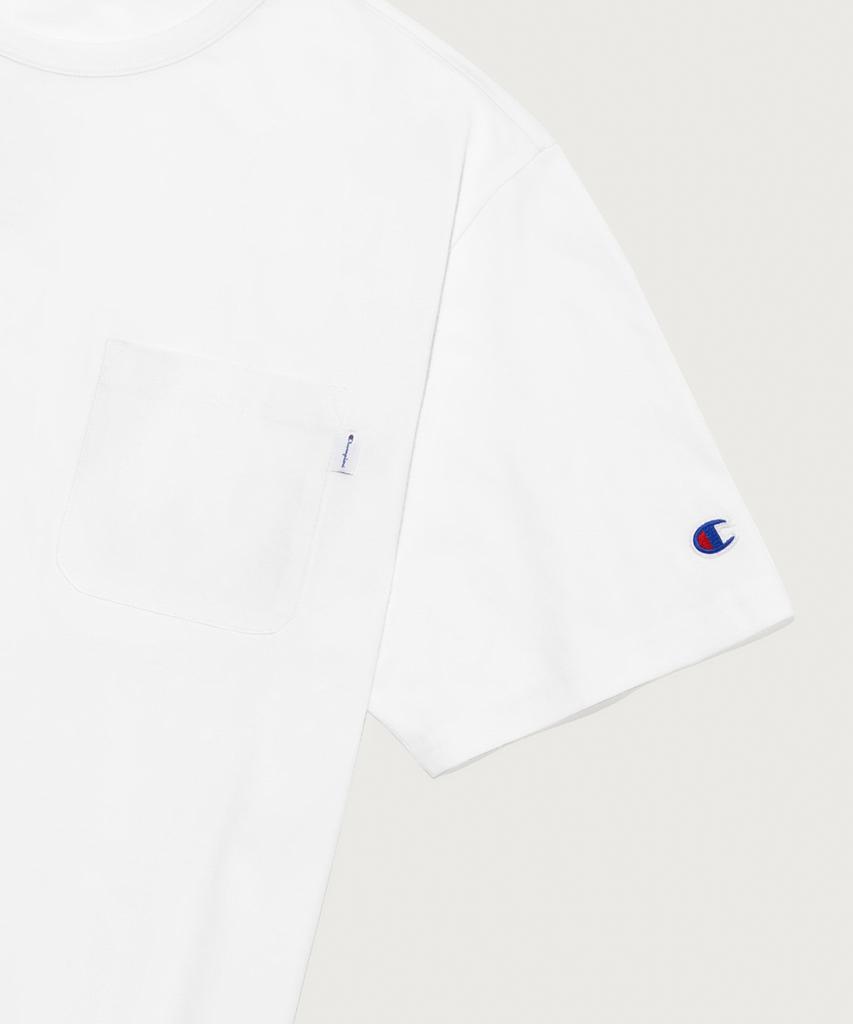 CHAMPION C Logo Uni Pocket Short Sleeve T-Shirt White