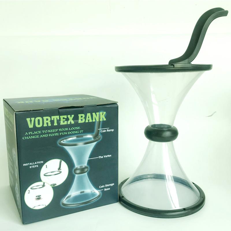 

Гравитационная вращающаяся вихревая свинья-копилка Гравитационная вращающаяся игрушка для хранения монет белый