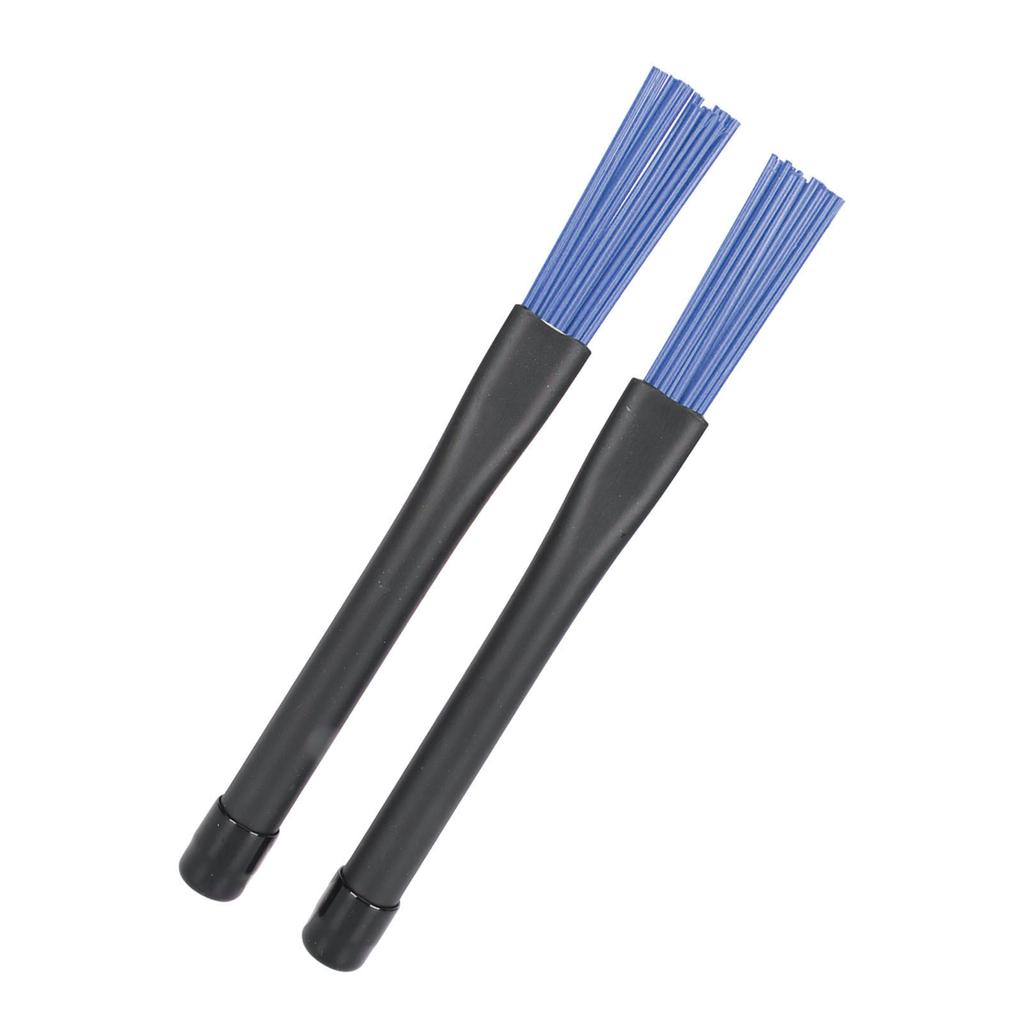 2pcs Retractable Brushes Professional Nylon Brushes Set with Rubber Handles for Rock Band Country Music Folk Mers