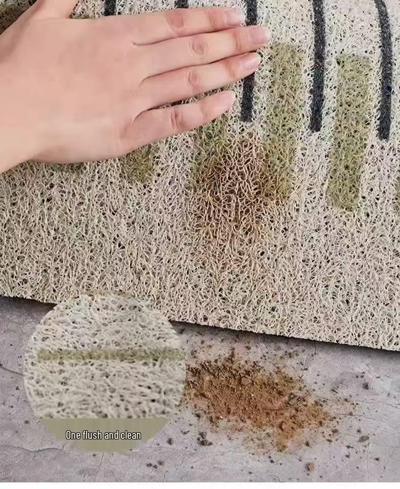 Non-Slip Dirt-Resistant Entryway Doormat - Cuttable, Easy-Clean Coil Carpet for Front Door