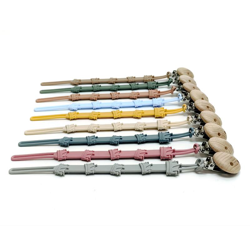 Non-Toxic Pacifier Chain Baby Silicone Pacifier Anti Drop Chain Multi-Functional Baby Silicone Anti Drop Chain Toy Pacifier Clip Teether