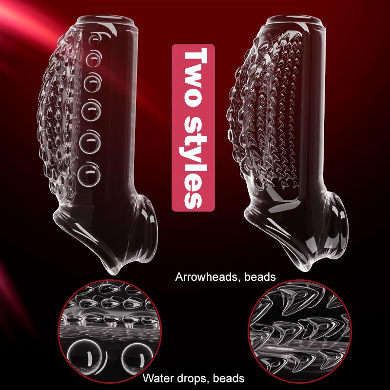 Penis Enlargement Sex Toys For Men Cock Ring Stretcher Extender Sleeve Reusable Adults Products Erotic Couple Tool