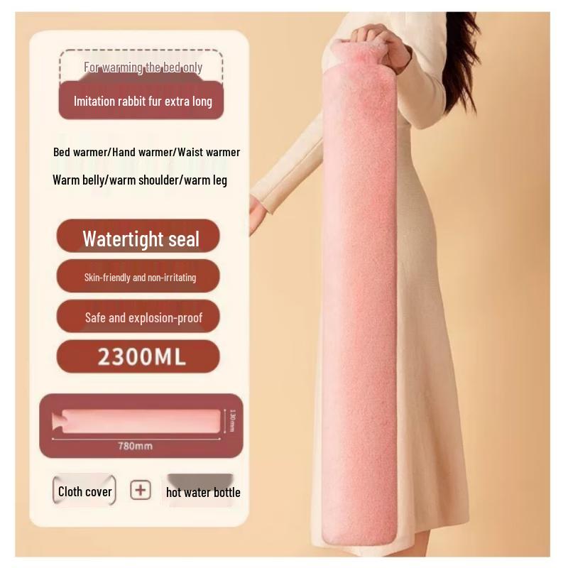 Xiangwu Extended Faux Rabbit Fur Hot Water Bottle