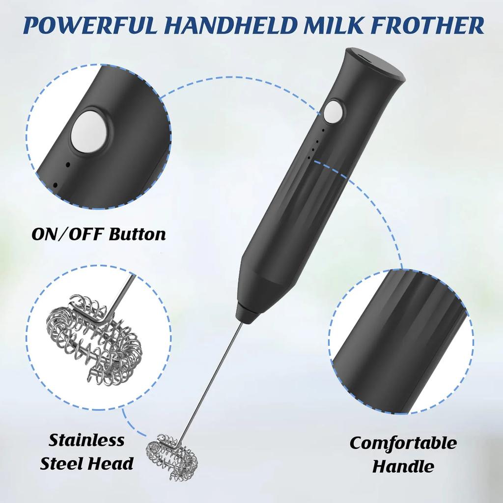 Kitchen Eggs Whisk Mixer Electric Handheld Wireless Milk Frothers for Cappuccino Cream  Mini Coffee Maker Whisk Rechargeable USB