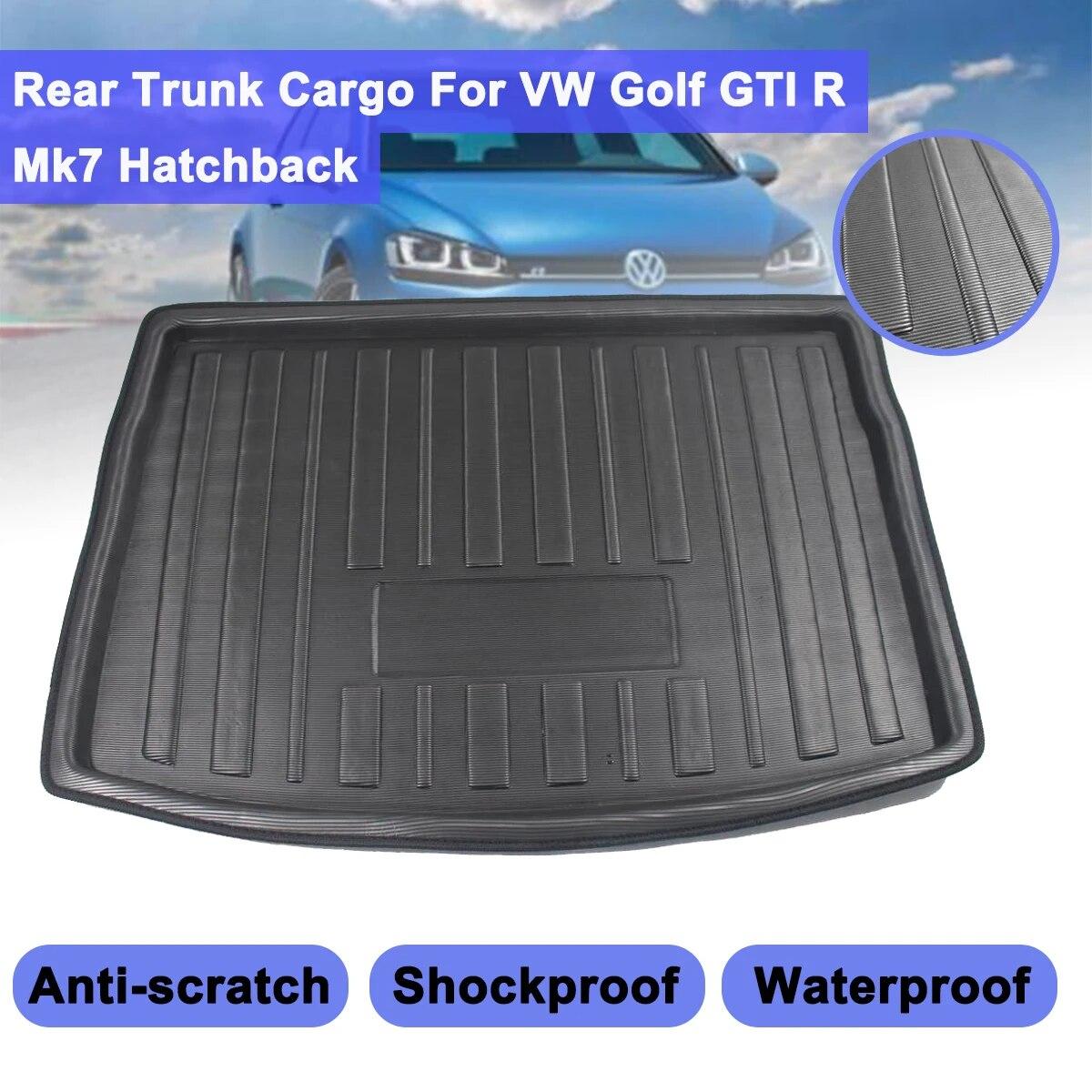 

Для VW Golf GTI R Mk7 хэтчбек 2013 2014 2015 2016-2018 грузовой поддон для багажника задняя крышка багажника матовый коврик напольный ковер ударная накладка