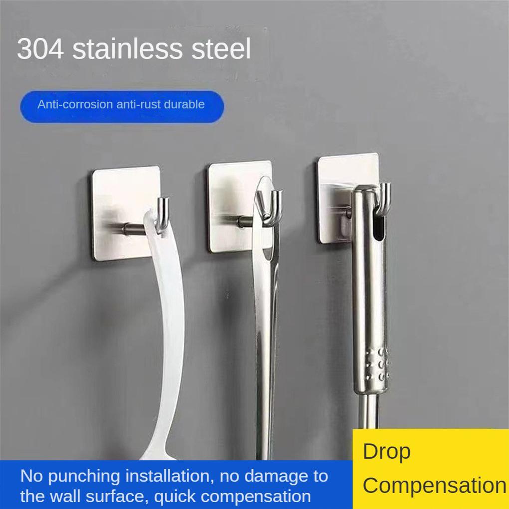 Wall Hook Hanger Adhesive Key Holder Towel Shelf Robe Storage Rack Multi-purpose Sticky Load-bearing for Home Kitchen