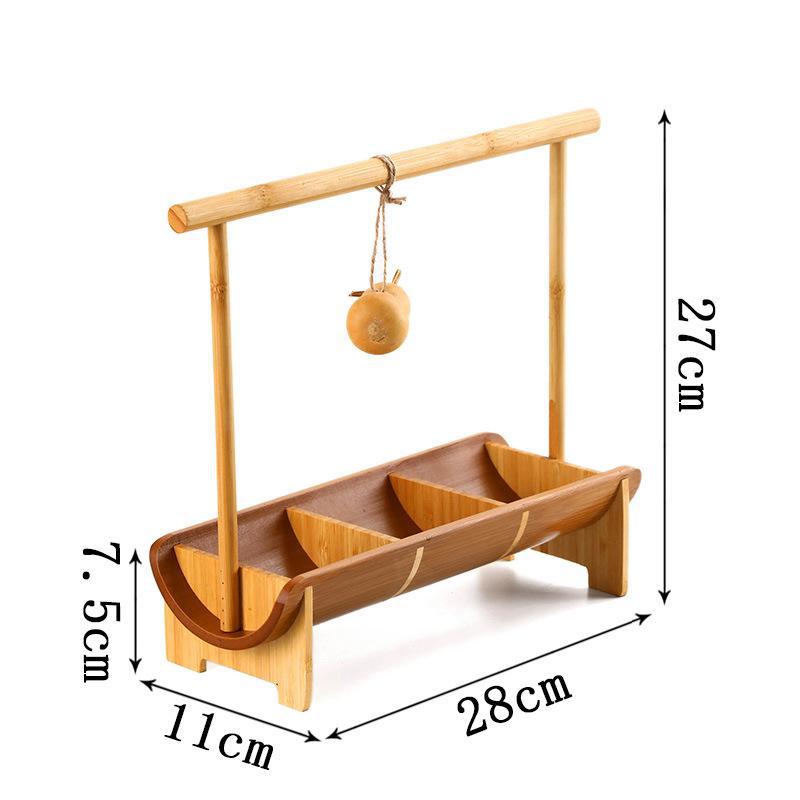 Bamboo Fruit Plate Pastry Box Beam Box Dried Fruit Plate Dessert Table Creative Household Dim Sum Basket Japanese Restaurant Tray