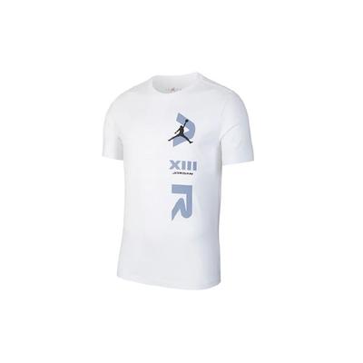 Legacy AJ13 Short Sleeve Sports T-Shirt Men Tops White CW0796-100