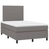 Vidaxl Continental Bed with Mattress, Dark Grey Fabric, 120X190Cm