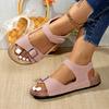 Large size belt buckle sandals women's summer new cork beach sandals platform couple sandals women